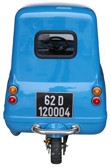 The rear of the Peel P50 for sale at Fonsie Mealy Auctioneers